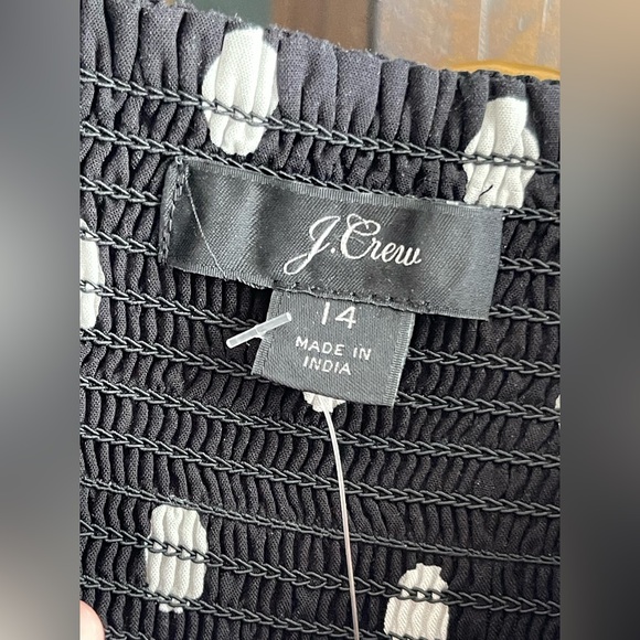 J Crew NWT Strappy wide-leg jumpsuit in black and ivory polka dot - Picture 4 of 14